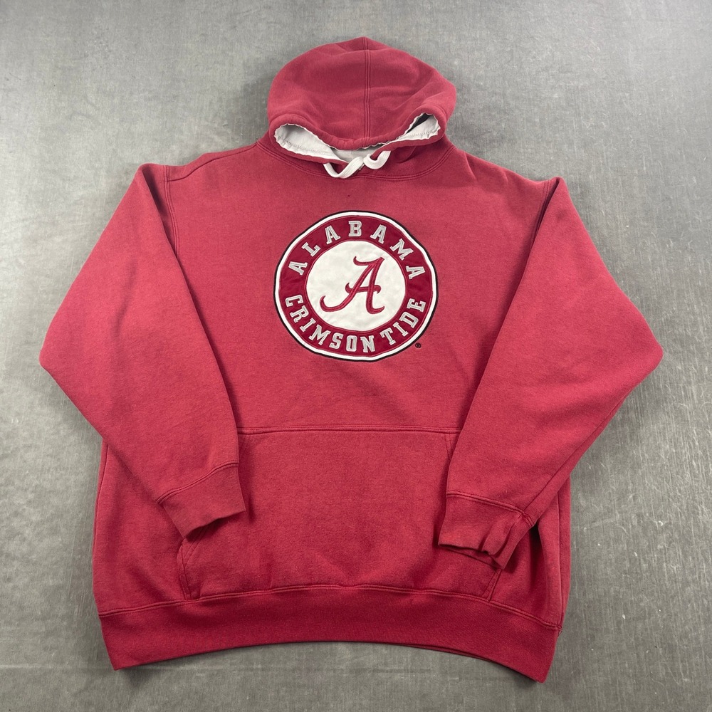 Crimson Alabama Crimson Tide E5 Men Large Hoodie Embroidered Logo‎
